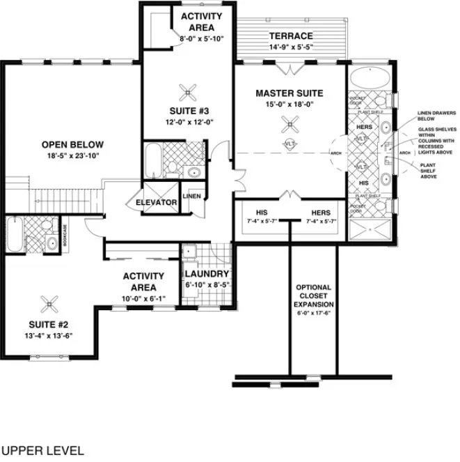 Second Floor Plan for House Plan #272172