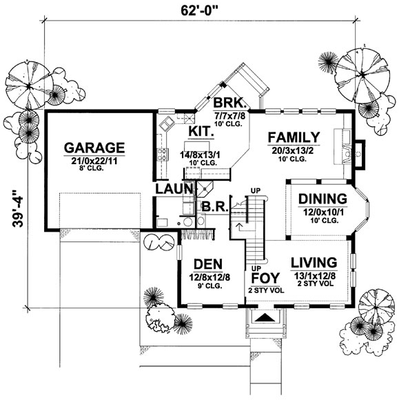 Main Floor Plan for House Plan #293001
