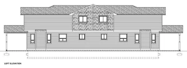 Left Elevation for House Plan #195165