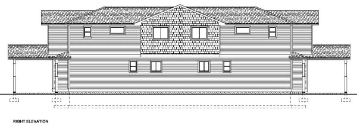Right Elevation for House Plan #195165