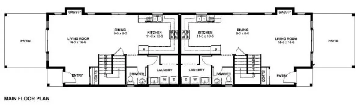 Main Floor Plan for House Plan #195165