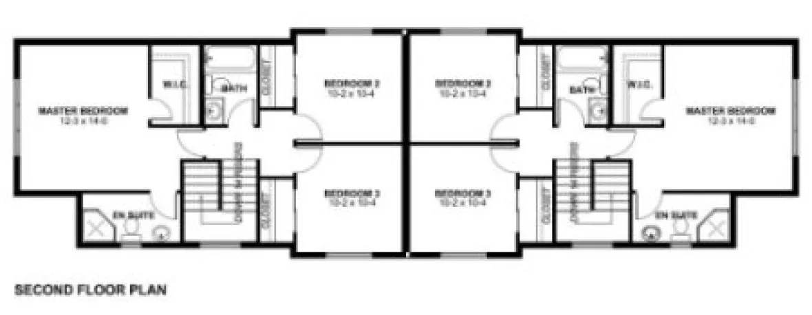 Second Floor Plan for House Plan #195165