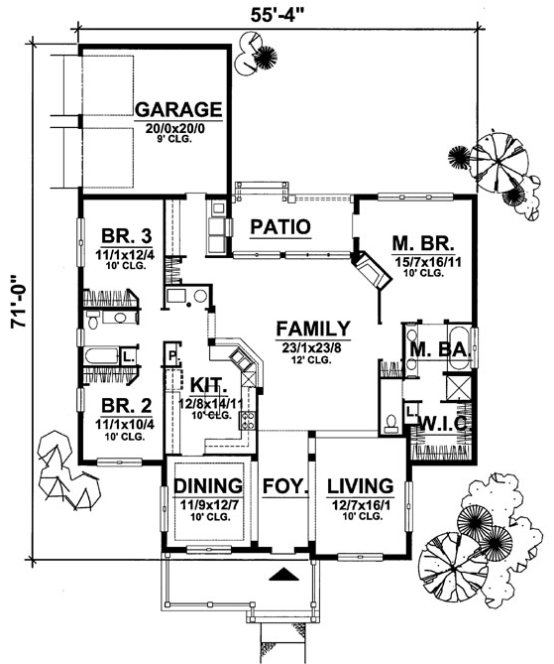 Main Floor Plan for House Plan #292001