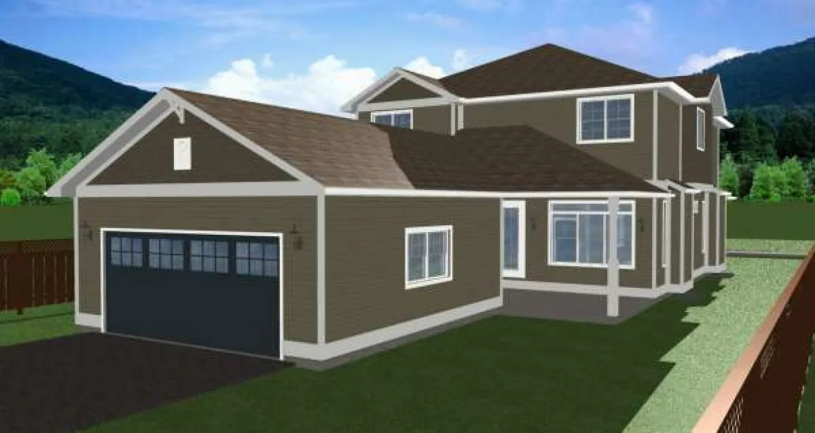 Rear Elevation for House Plan #195160