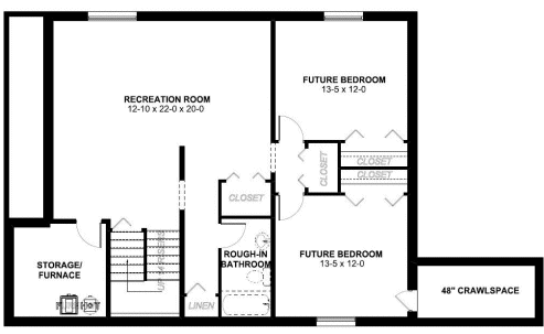 Basement Plan for House Plan #195160