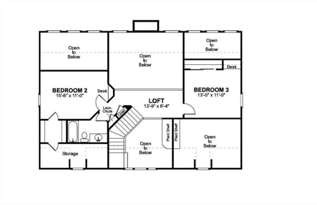 Second Floor Plan for House Plan #271202