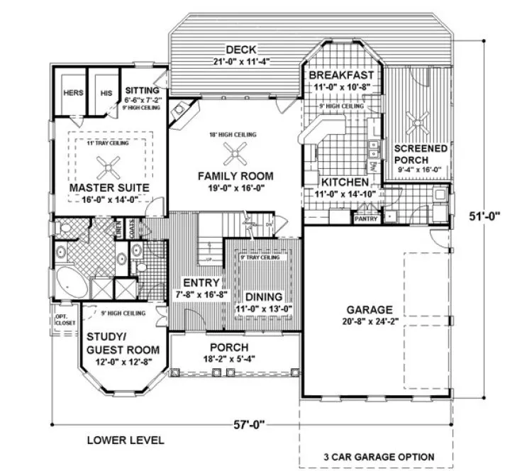 Main Floor Plan for House Plan #271222