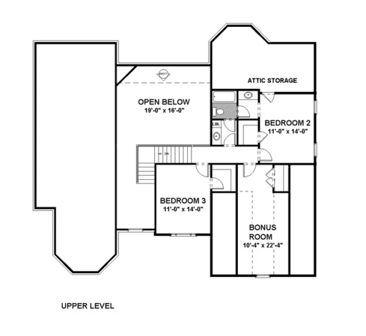 Second Floor Plan for House Plan #271222
