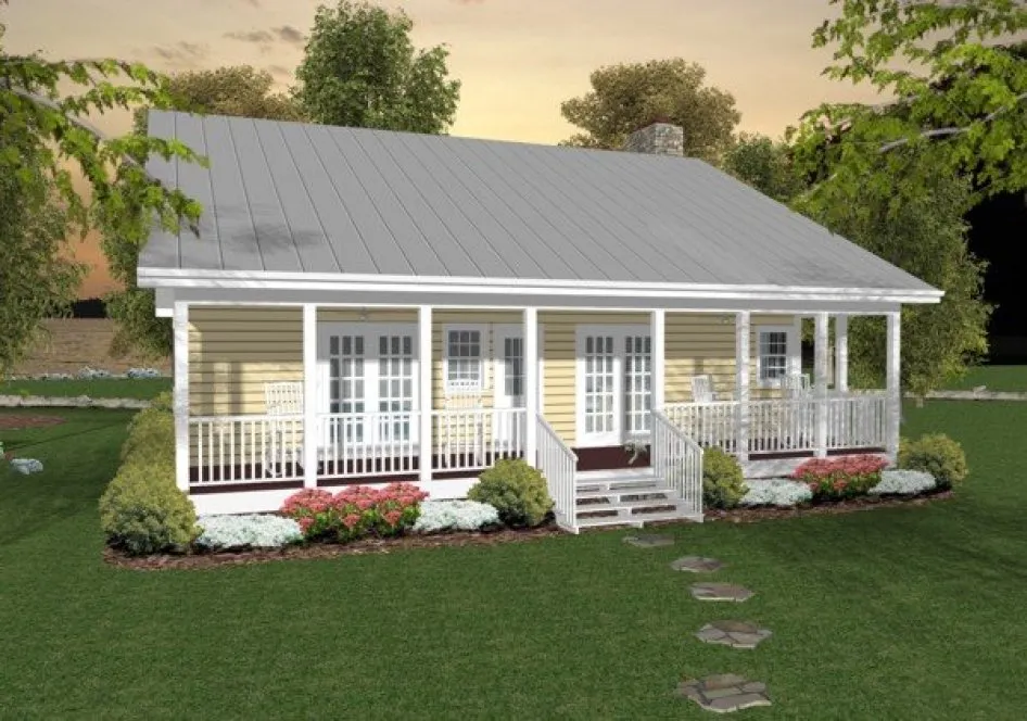 Rear Elevation for House Plan #276090