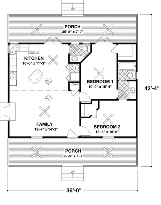 Main Floor Plan for House Plan #276090