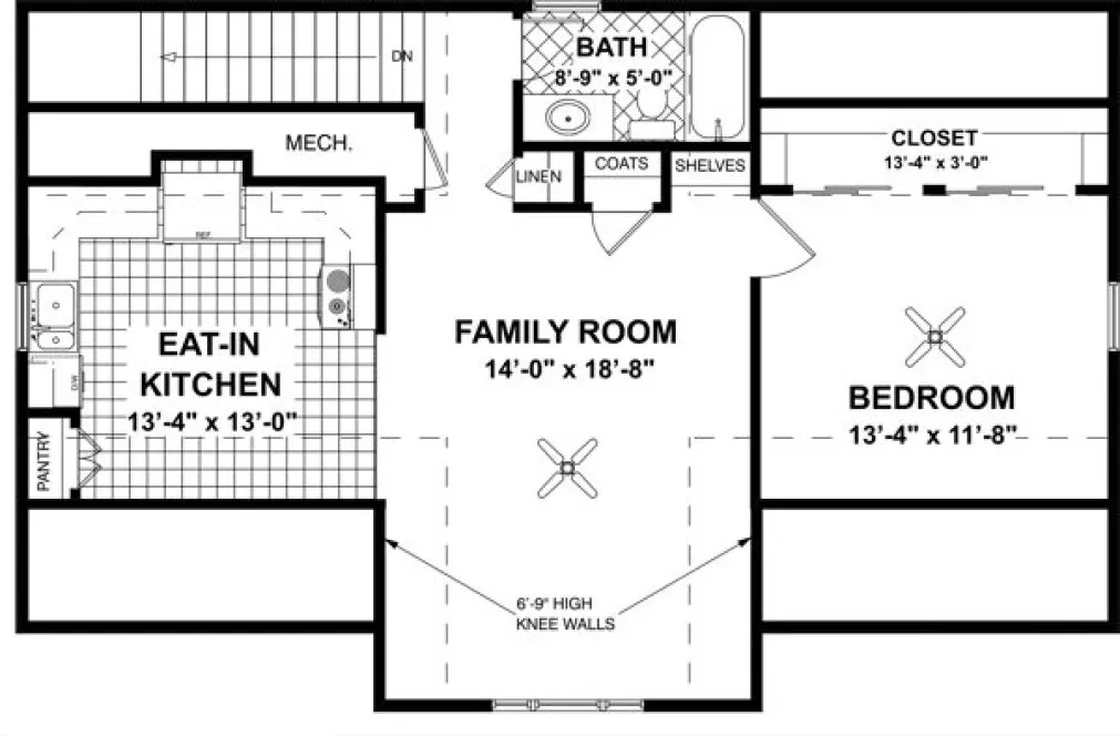 Second Floor Plan for House Plan #271080