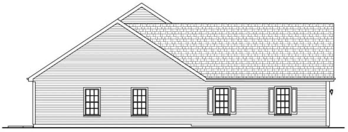 Left Elevation for House Plan #276141