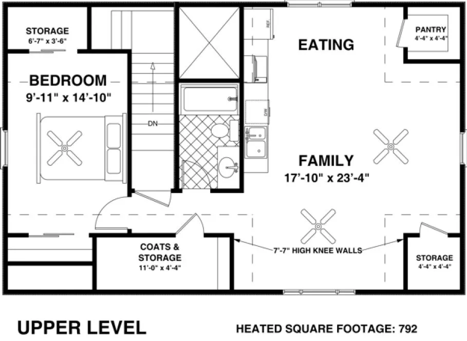 Second Floor Plan for House Plan #274070