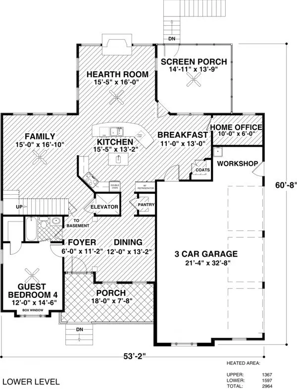 Main Floor Plan for House Plan #275192