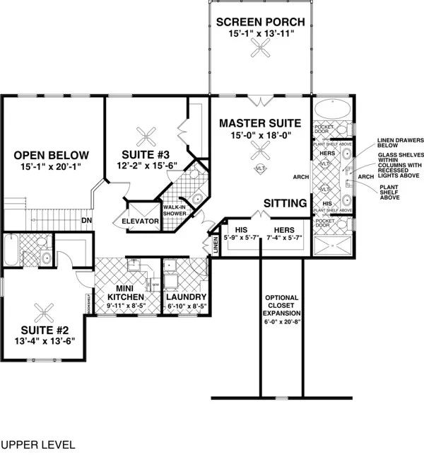 Second Floor Plan for House Plan #275192