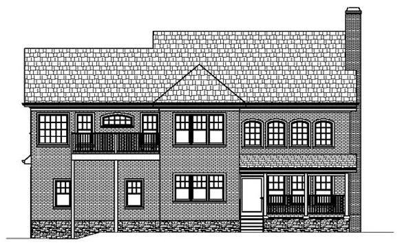 Rear Elevation for House Plan #279062
