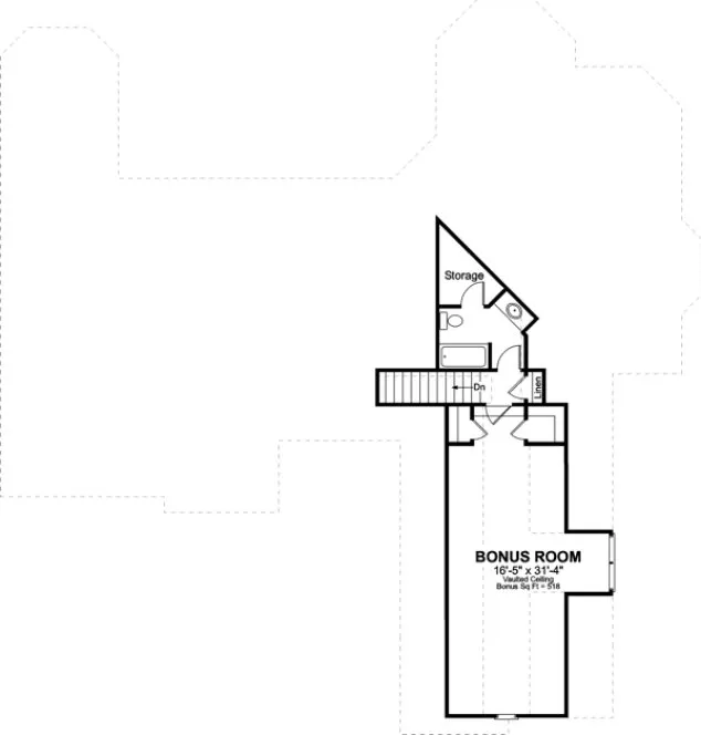 Second Floor Plan for House Plan #277142