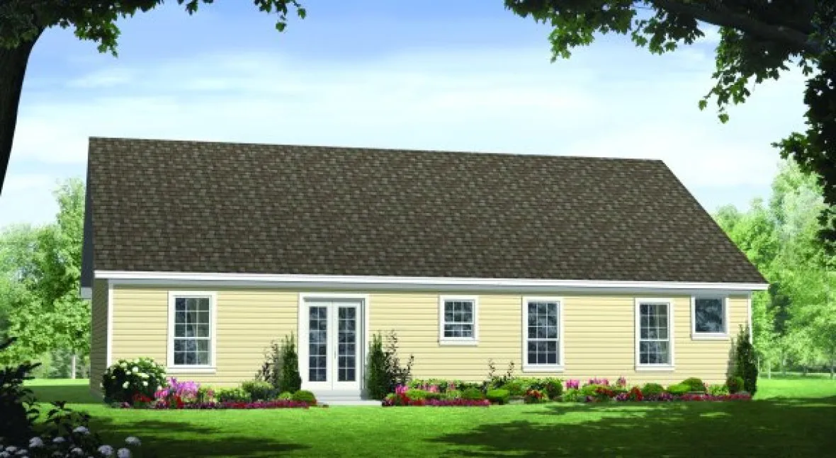 Rear Elevation for House Plan #212041