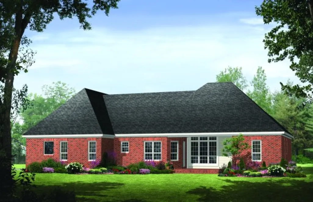 Rear Elevation for House Plan #215591