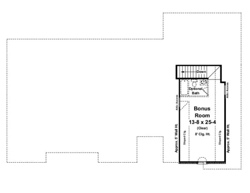 Second Floor Plan for House Plan #215591