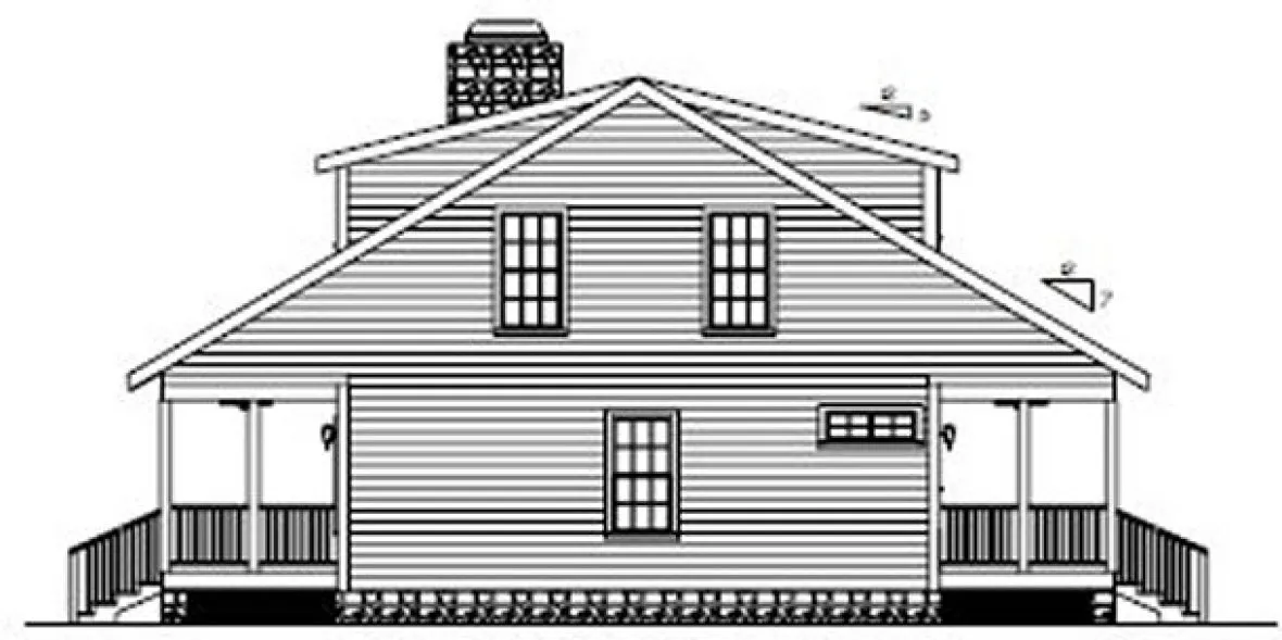 Right Elevation for House Plan #272131