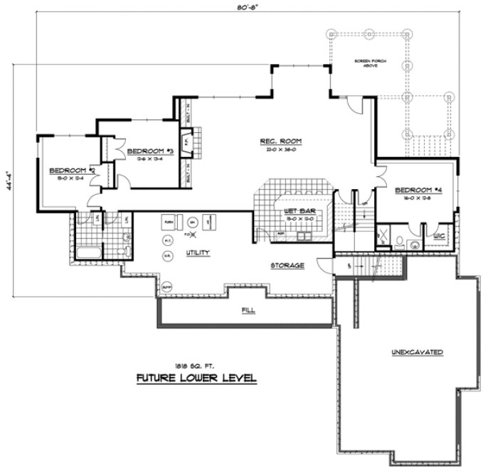 Basement Plan for House Plan #285024