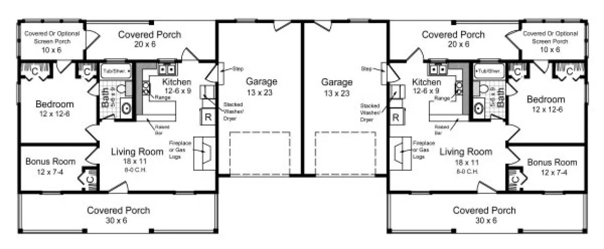 Main Floor Plan for House Plan #210021