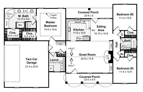 Main Floor Plan for House Plan #211071
