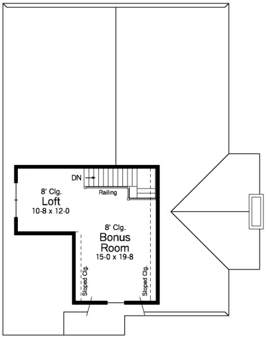 Second Floor Plan for House Plan #281051