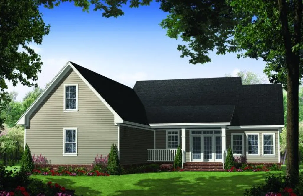 Rear Elevation for House Plan #218881