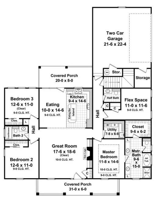 Main Floor Plan for House Plan #218881