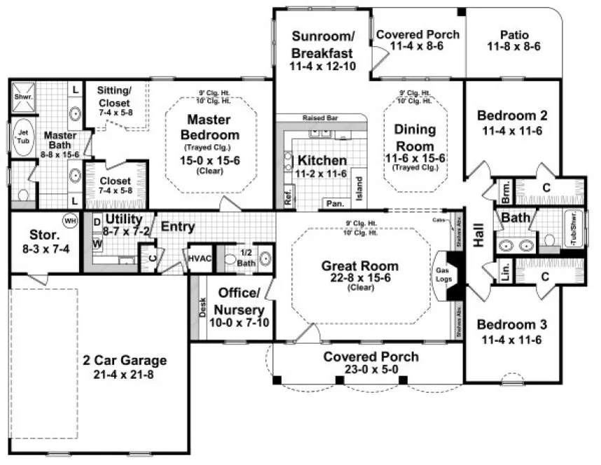 Main Floor Plan for House Plan #213012