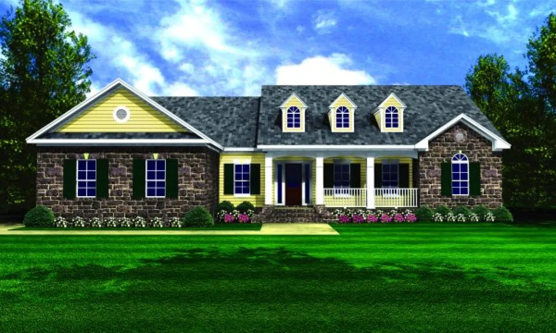 Full Rendering for House Plan #213012