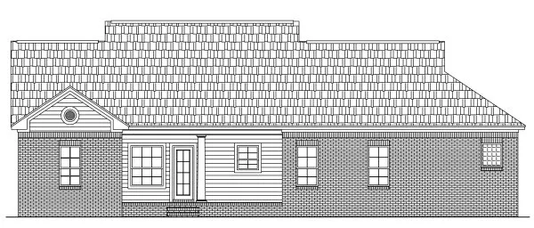 Rear Elevation for House Plan #218051