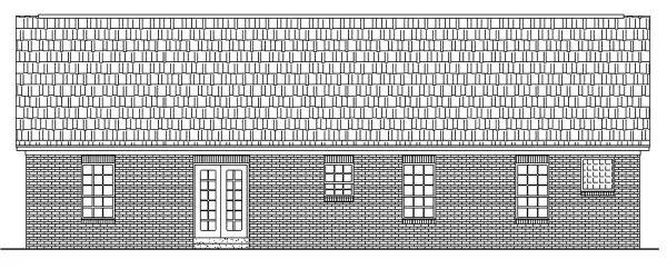 Rear Elevation for House Plan #216241