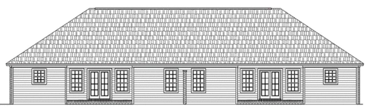 Rear Elevation for House Plan #218272