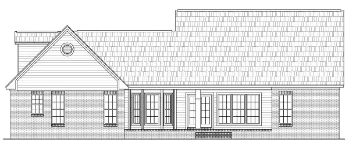 Rear Elevation for House Plan #216181