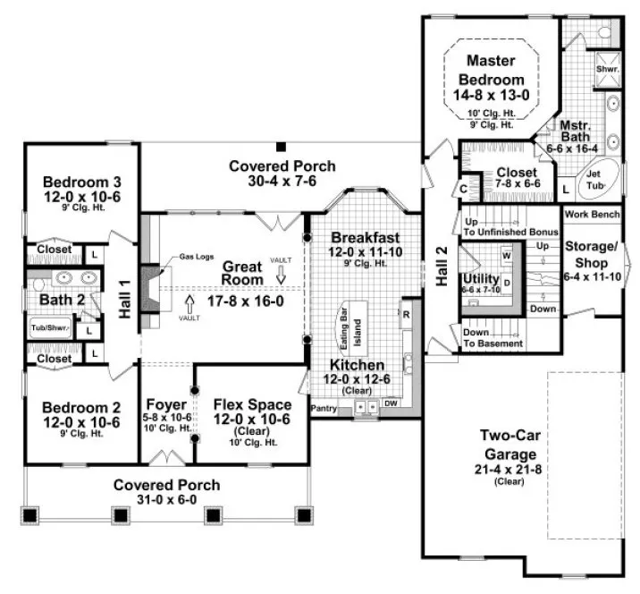 Main Floor Plan for House Plan #216181