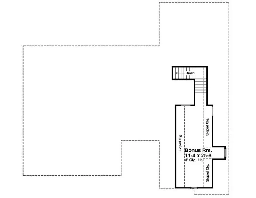 Second Floor Plan for House Plan #216181