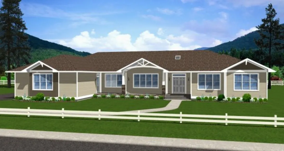 Full Rendering for House Plan #195173