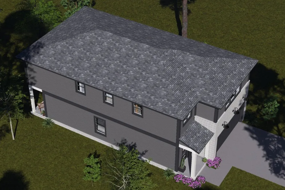 Left Elevation for House Plan #244212