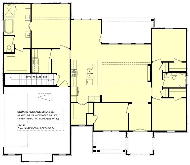Main Floor Plan for House Plan #303881