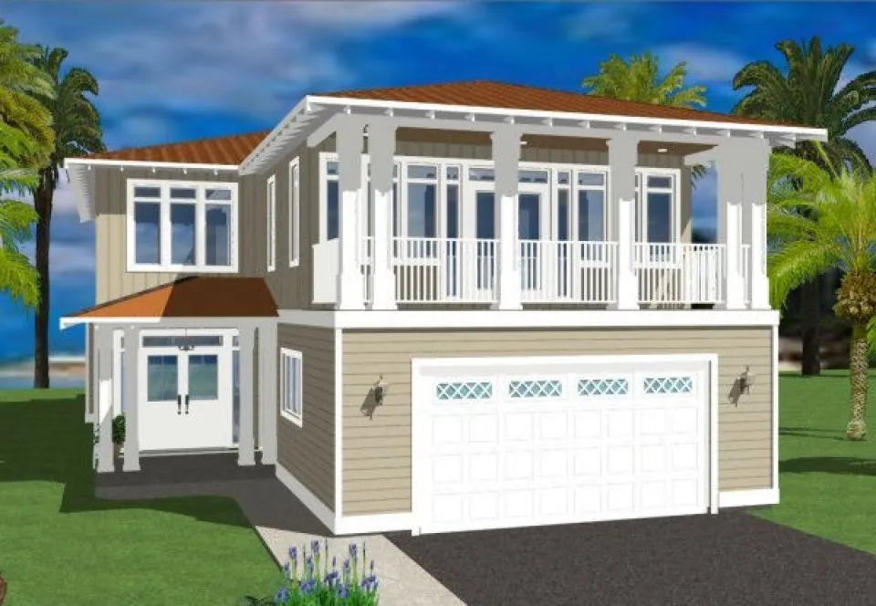 Full Rendering for House Plan #195179