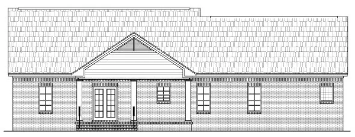 Rear Elevation for House Plan #215681