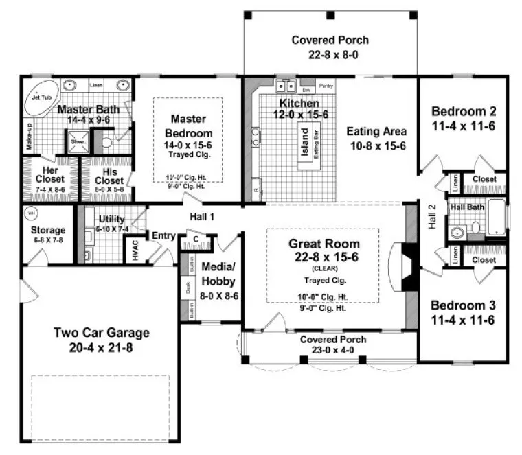 Main Floor Plan for House Plan #215681