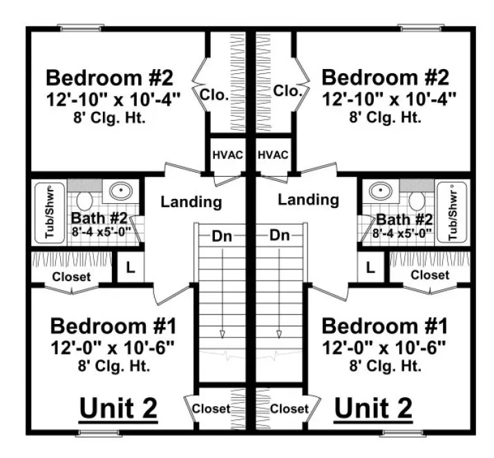 Second Floor Plan for House Plan #210981