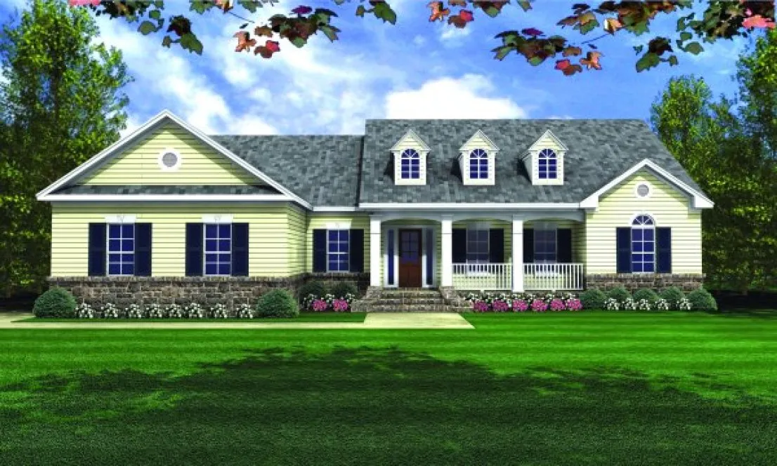 Full Rendering for House Plan #211002