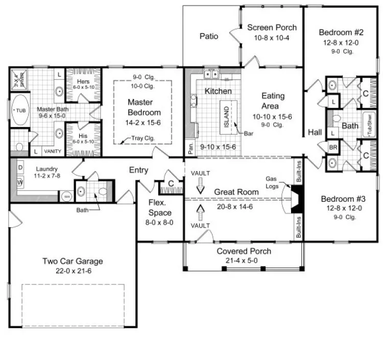 Main Floor Plan for House Plan #213002