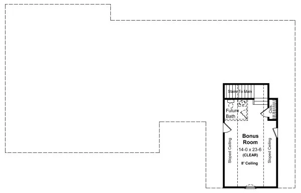 Second Floor Plan for House Plan #214002