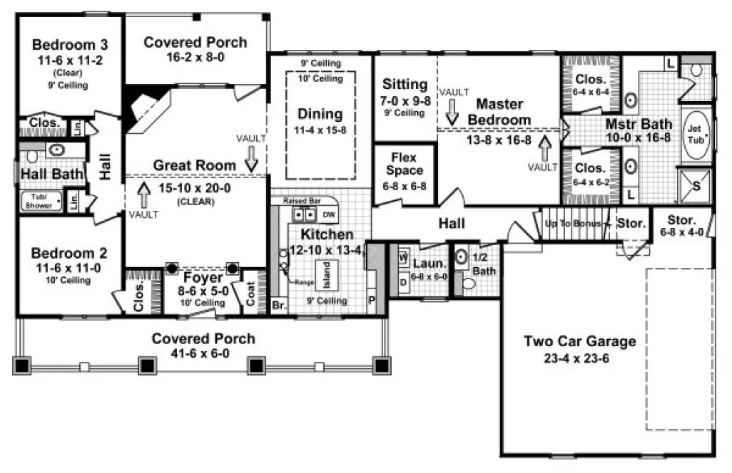 Main Floor Plan for House Plan #218002